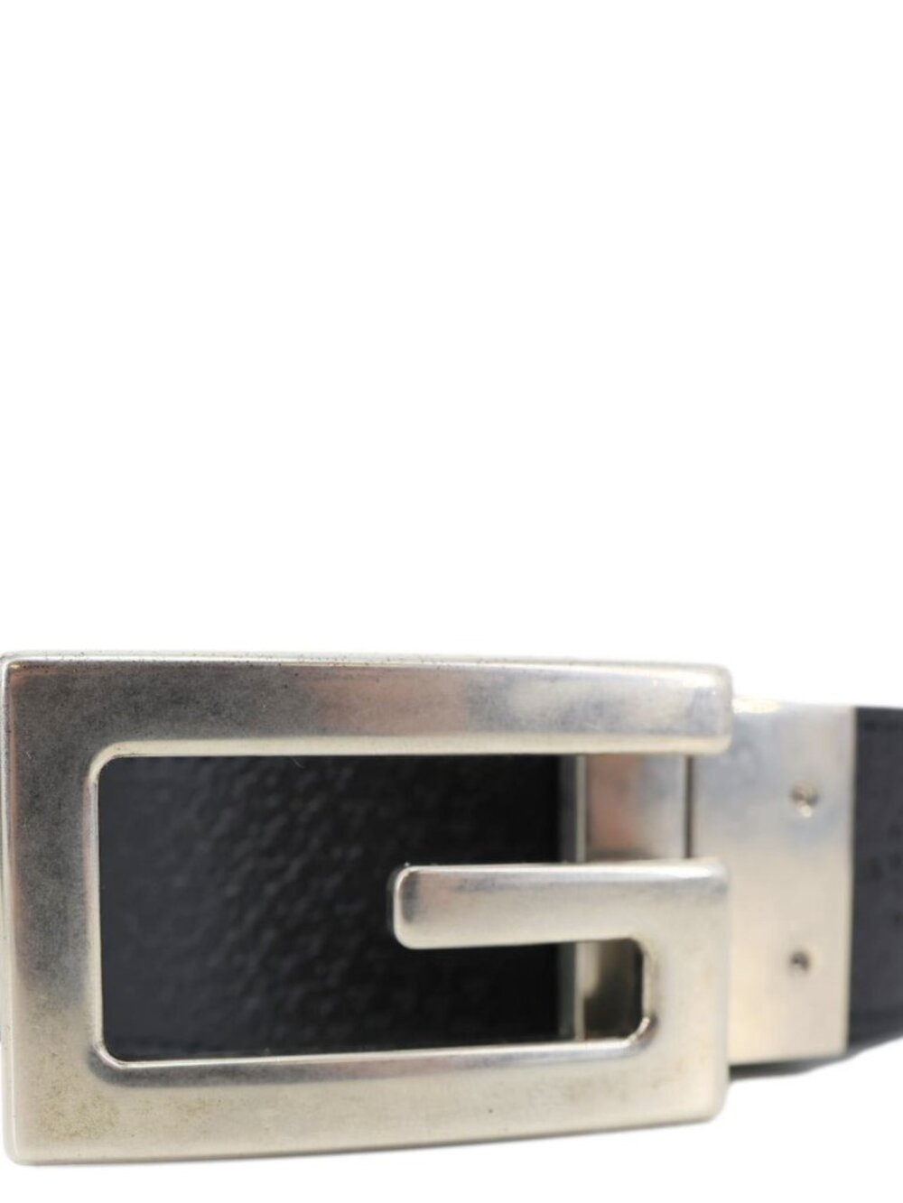 Gucci  Square G Buckle Leather Reversible Belt Black 626974 Size 110/44 - Picture 2 of 7